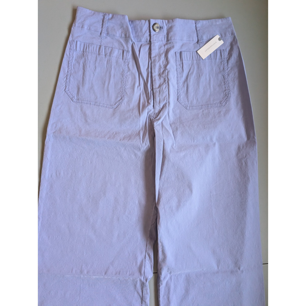 NWT Anthropologie Maeve The Colette Cropped Wide-Leg Pants Sz 34 LAVENDER 7F471 - Picture 5 of 12